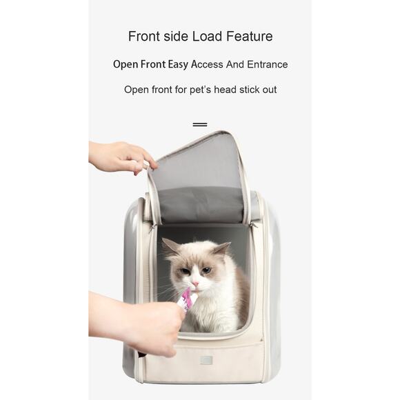 Pet Cat Dog Backpack Carrier With Clear View - Picture 7 of 10